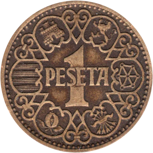 1 Peseta, 1944 Reverse