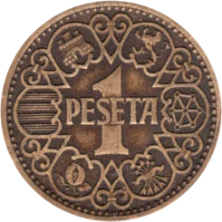 Preview 1 Peseta, 1944 reverse