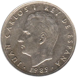 Preview 5 Pesetas, 1989 obverse