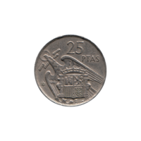 Preview 25 Pesetas, 1959 reverse