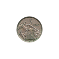 Preview 5 Pesetas, 1974 reverse