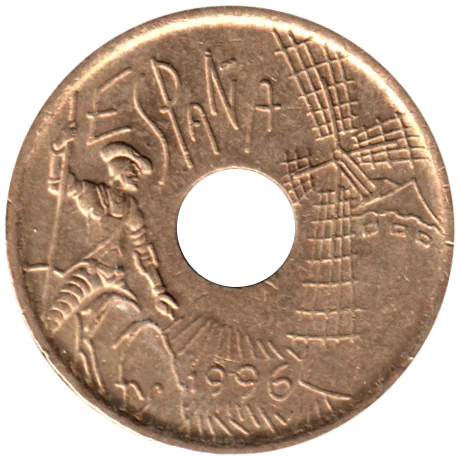 25 Pesetas, 1996 Obverse
