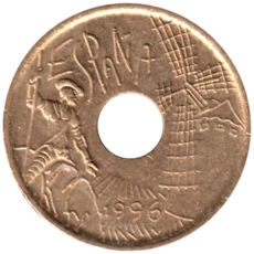 Preview 25 Pesetas, 1996 obverse