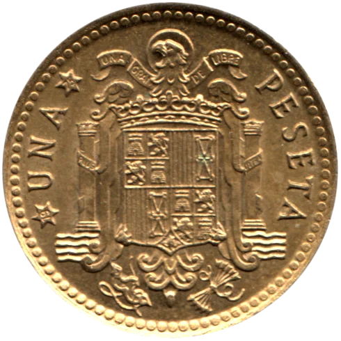 1 Peseta, 1975 Reverse