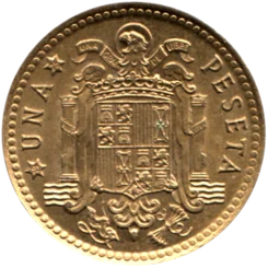 Preview 1 Peseta, 1975 reverse
