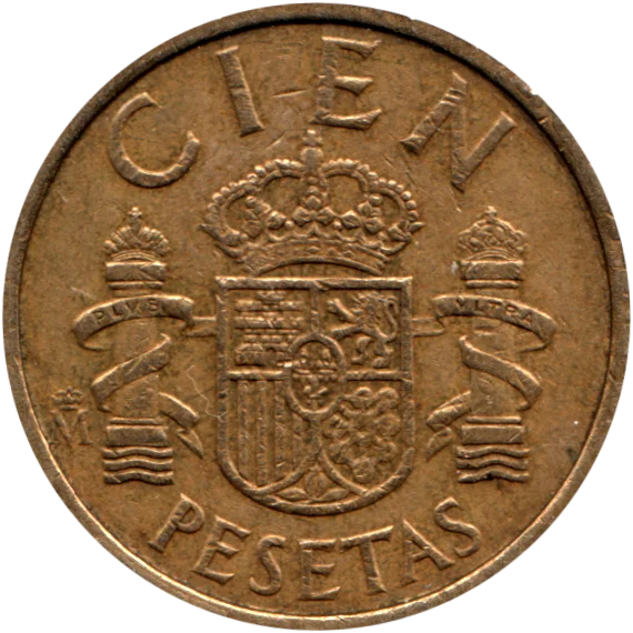 100 Pesetas, 1984 Reverse