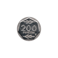 Preview 200 Pesetas, 1986 reverse