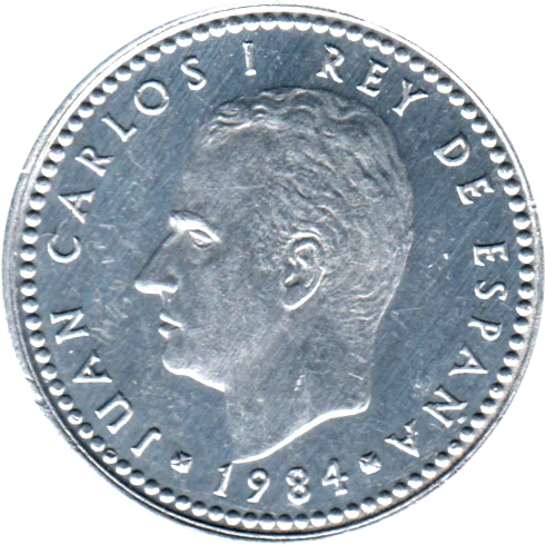 1 Peseta, 1984 Obverse