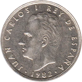 Preview 5 Pesetas, 1982 obverse