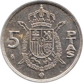 Preview 5 Pesetas, 1982 reverse