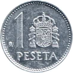 Preview 1 Peseta, 1988 reverse
