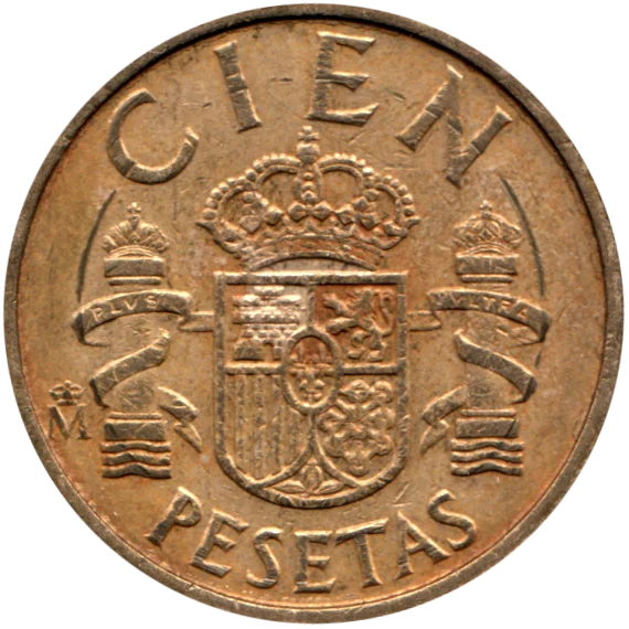 100 Pesetas, 1988 Reverse
