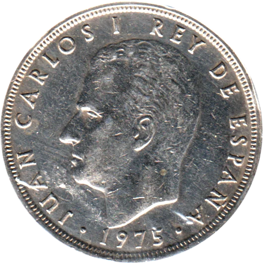 5 Pesetas, 1976 Obverse