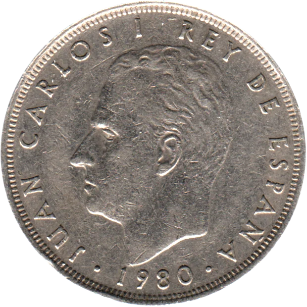 25 Pesetas, 1982 Obverse
