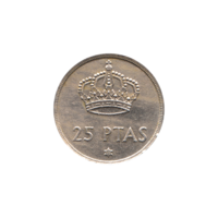 Preview 25 Pesetas, 1977 reverse