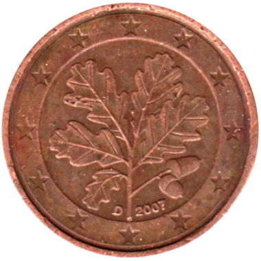 1 cent, 2007 Obverse