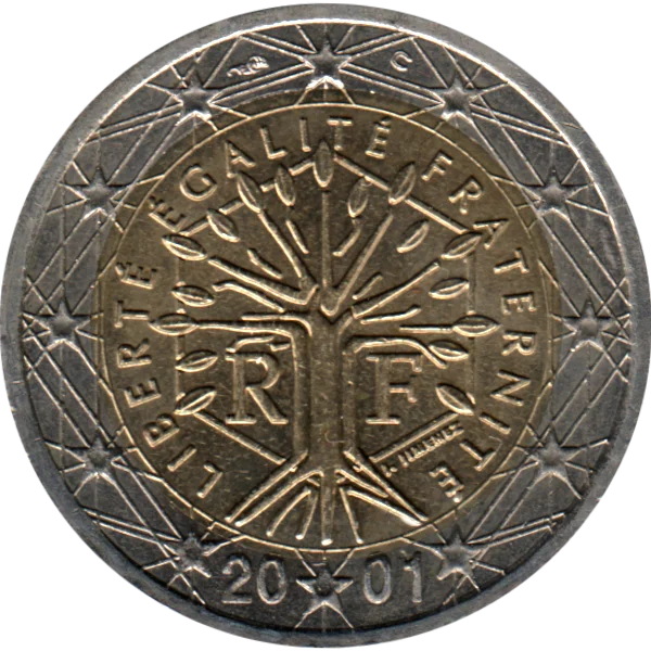 2 Euro, 2001 Obverse