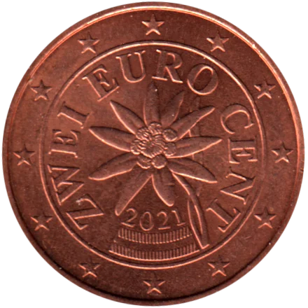 2 cents, 2021 Obverse