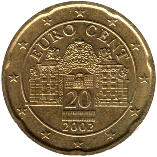 20 cents, 2002 Obverse