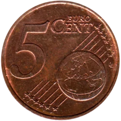 Preview 5 cents, 1999 reverse