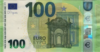 Preview 100 Euro, 2019 obverse
