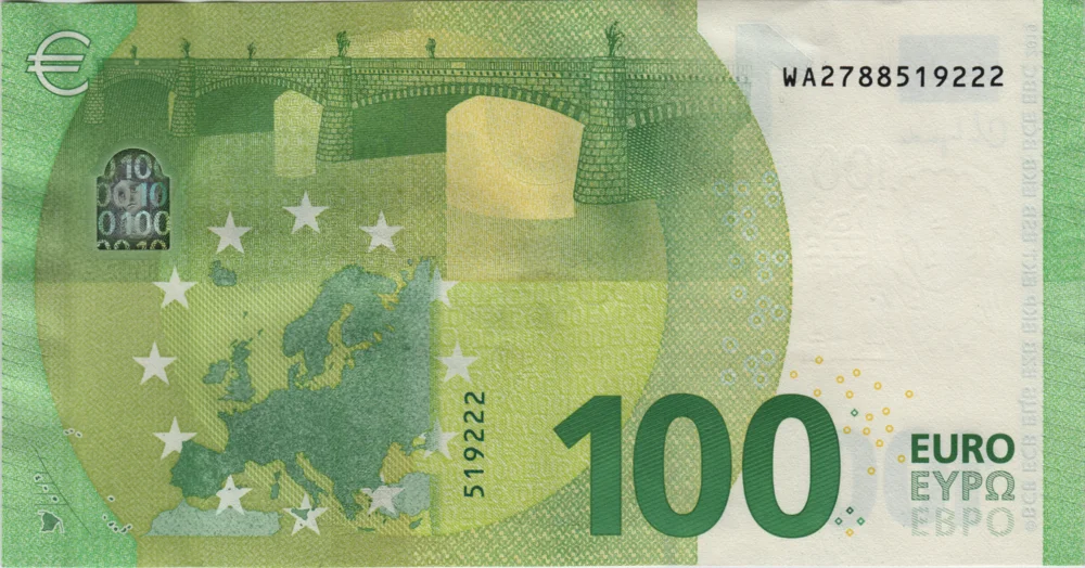 100 Euro, 2019 Reverse