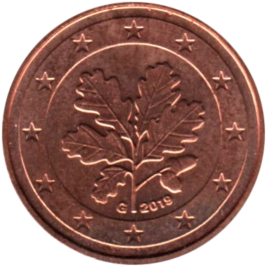 1 cent, 2019 Obverse