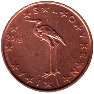 1 cent, 2019 Obverse