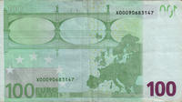 Preview 100 Euro, 2002 reverse