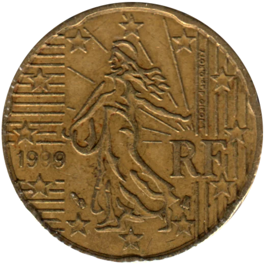 20 cents, 1999 Obverse