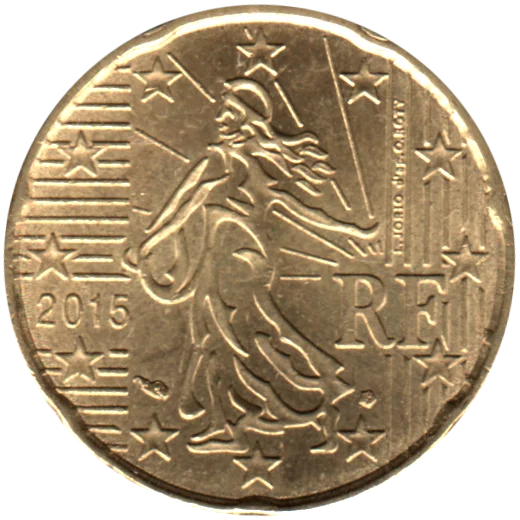 20 cents, 2015 Obverse