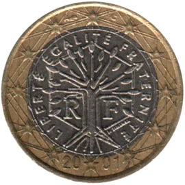 Preview 1 Euro, 2001 obverse