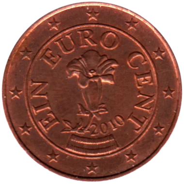 1 cent, 2010 Obverse