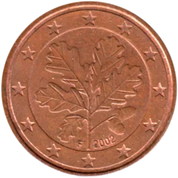 Preview 5 cents, 2002 obverse