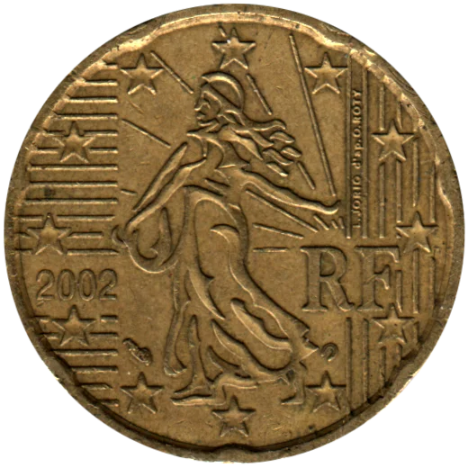 20 cents, 2002 Obverse