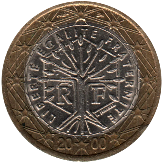 1 Euro, 2000 Obverse