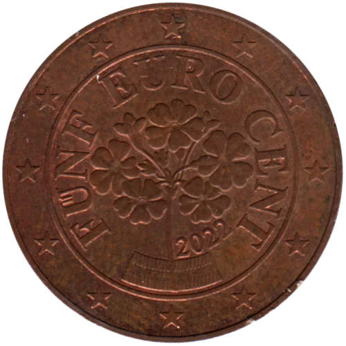 5 cents, 2022 Obverse