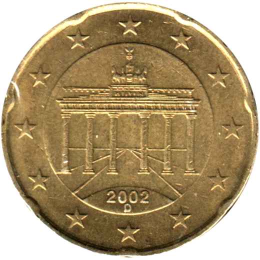 20 cents, 2002 Obverse