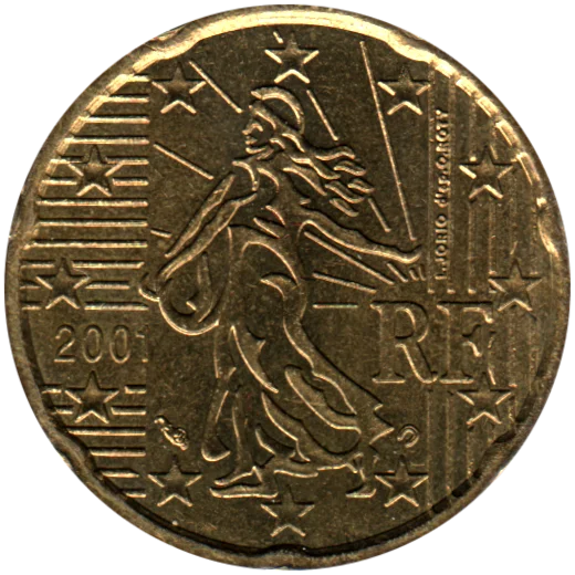 20 cents, 2001 Obverse
