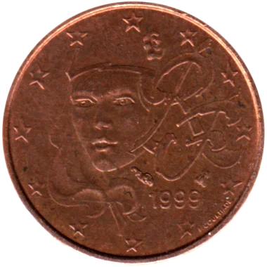 1 cent, 1999 Obverse