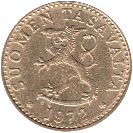 20 penniä, 1972 Obverse