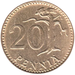 Preview 20 penniä, 1972 reverse
