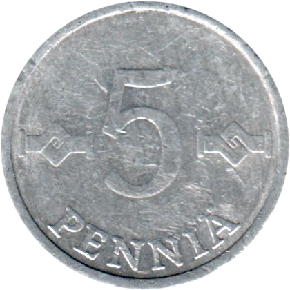 5 penniä, 1979 Reverse