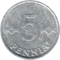 Preview 5 penniä, 1979 reverse