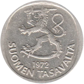 Preview 1 Markka, 1972 obverse