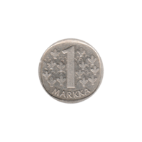 Preview 1 Markka, 1972 reverse