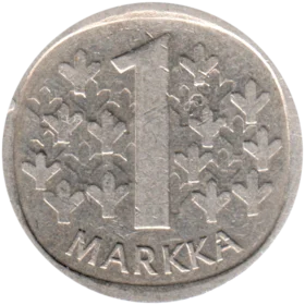 Preview 1 Markka, 1972 reverse