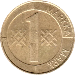 Preview 1 Markka, 1994 reverse