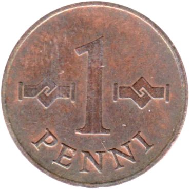 Preview 1 penni, 1968 reverse