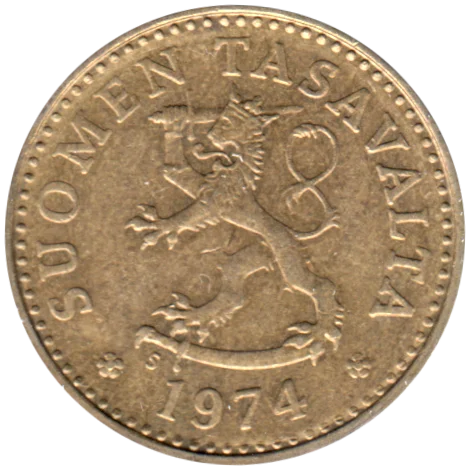 10 penniä, 1974 Obverse